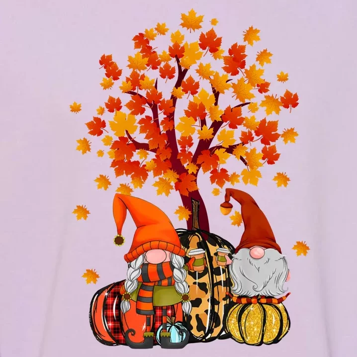 Autumn Leaves Gnomes Fall Season Pumpkin Garment-Dyed Sweatshirt