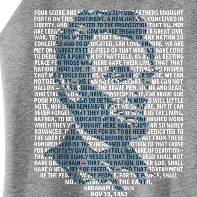 Abraham Lincoln Gettysburg Address Gift History Women’s Perfect Tri Rocker Tank