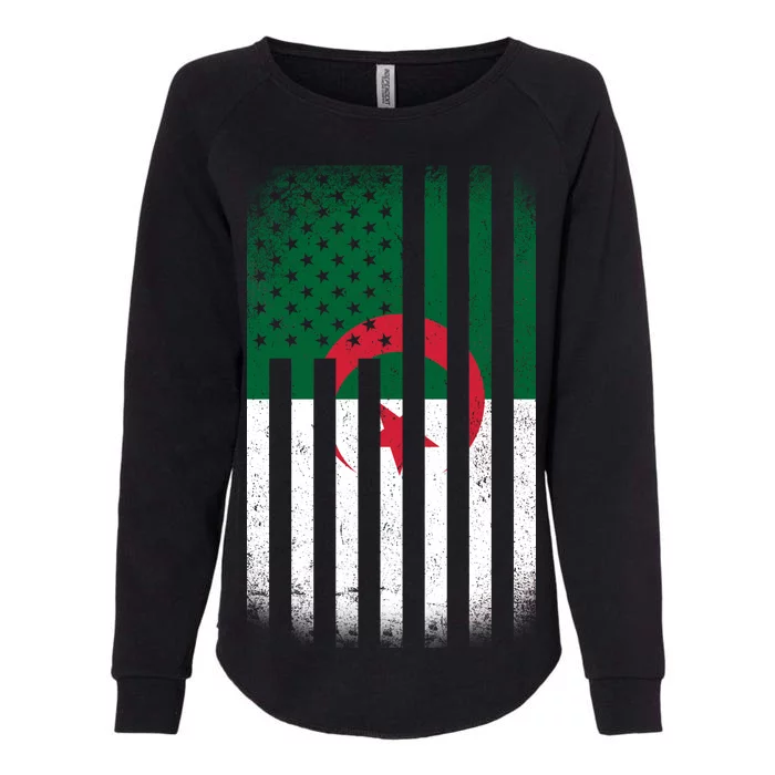 Algeria United States of America USA Flag Womens California Wash Sweatshirt