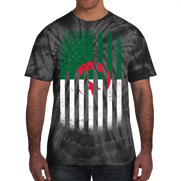 Algeria United States of America USA Flag Tie-Dye T-Shirt