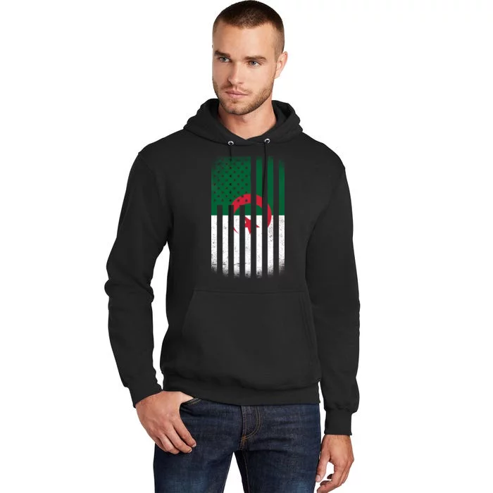 Algeria United States of America USA Flag Tall Hoodie