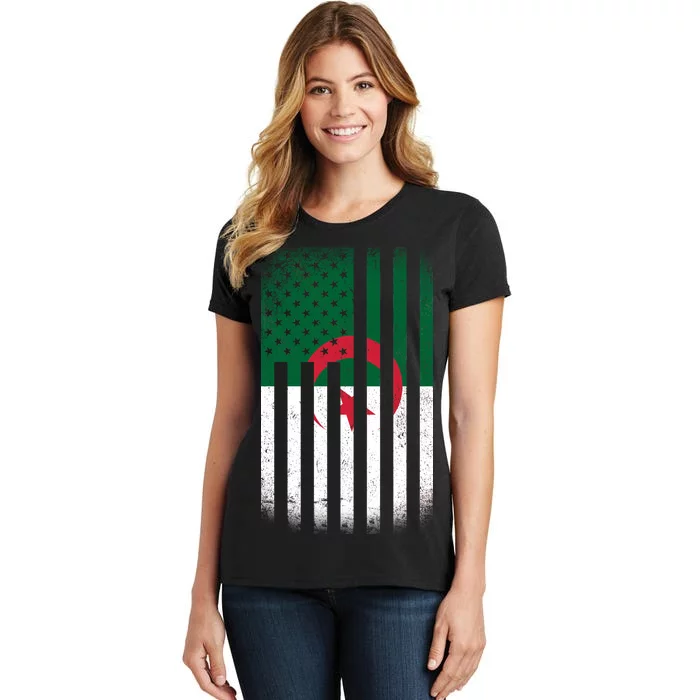 Algeria United States of America USA Flag Women's T-Shirt