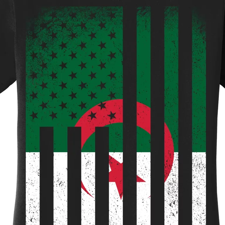 Algeria United States of America USA Flag Women's T-Shirt