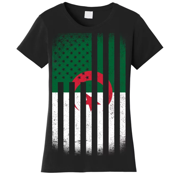 Algeria United States of America USA Flag Women's T-Shirt