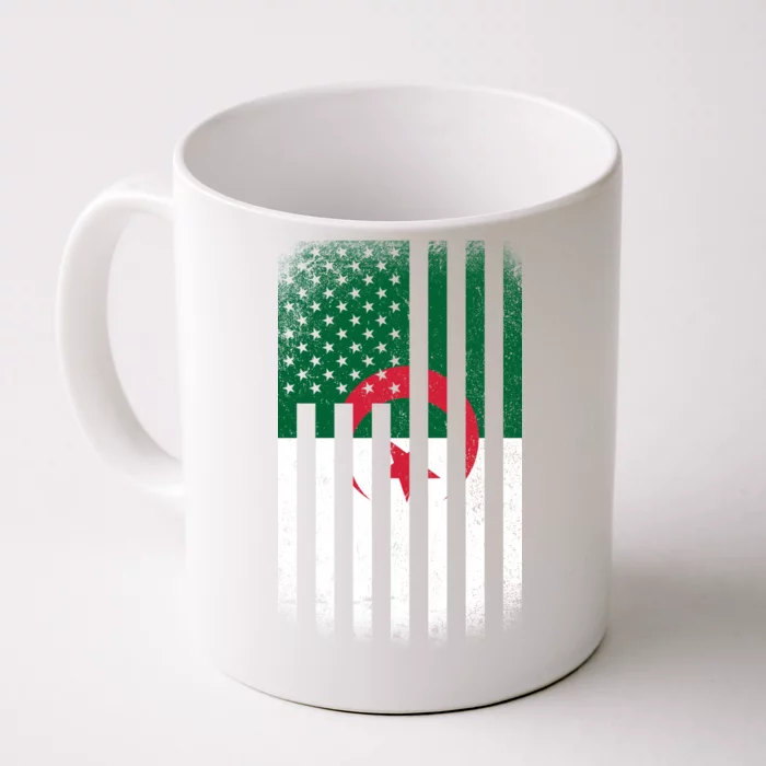 Algeria United States of America USA Flag Front & Back Coffee Mug