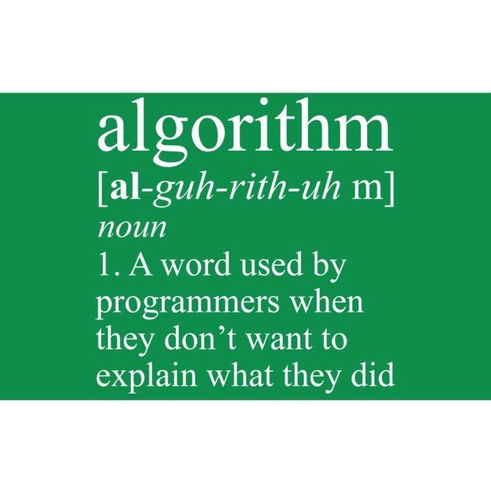 Algorithm Definition Bumper Sticker