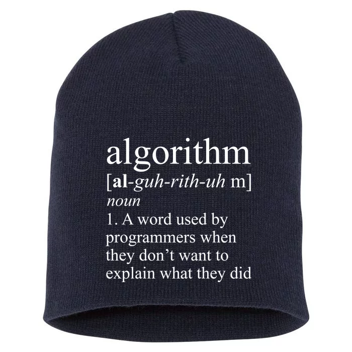 Algorithm Definition Short Acrylic Beanie