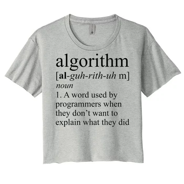 Algorithm Definition Women's Crop Top Tee