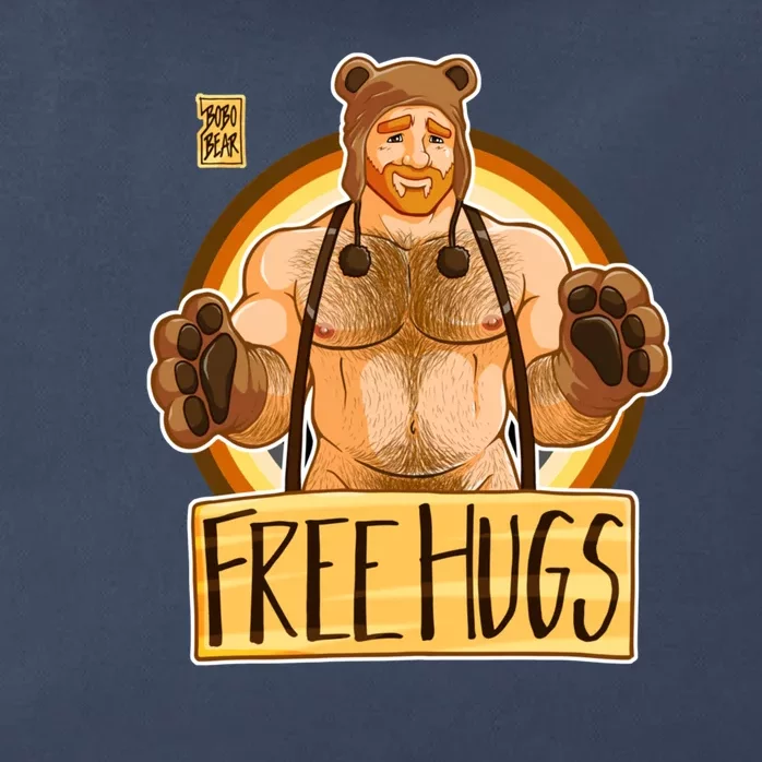 Adam Likes Hugs Bear Pride Ginger Edition Zip Tote Bag