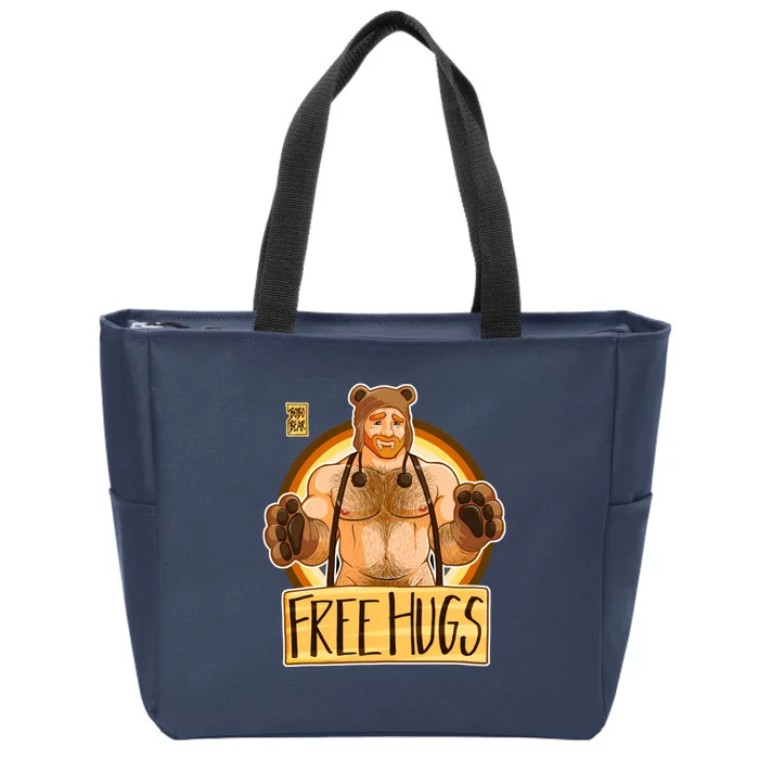 Adam Likes Hugs Bear Pride Ginger Edition Zip Tote Bag