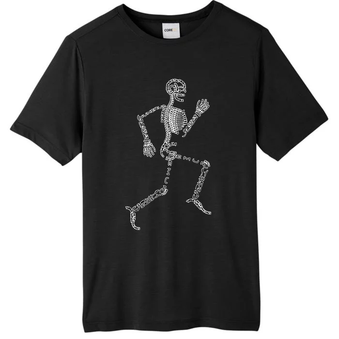 Anatomy Labels Human Skeleton Running Bone Names For Geeks ChromaSoft Performance T-Shirt