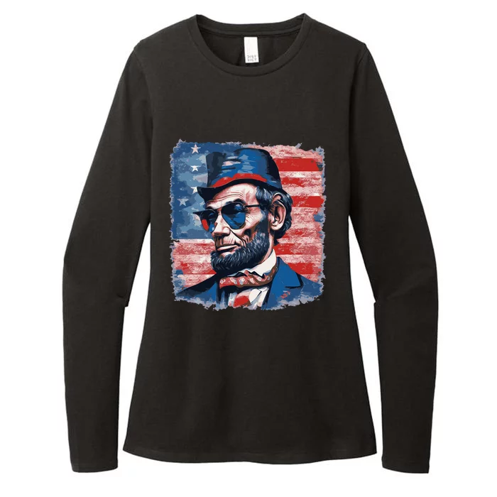 Abraham Lincoln Honest Abe Patriot Womens CVC Long Sleeve Shirt