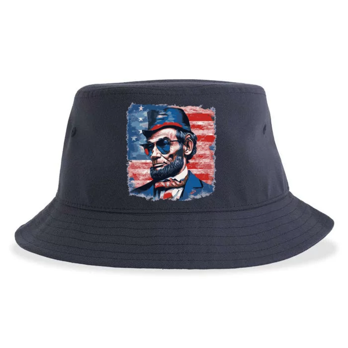 Abraham Lincoln Honest Abe Patriot Sustainable Bucket Hat