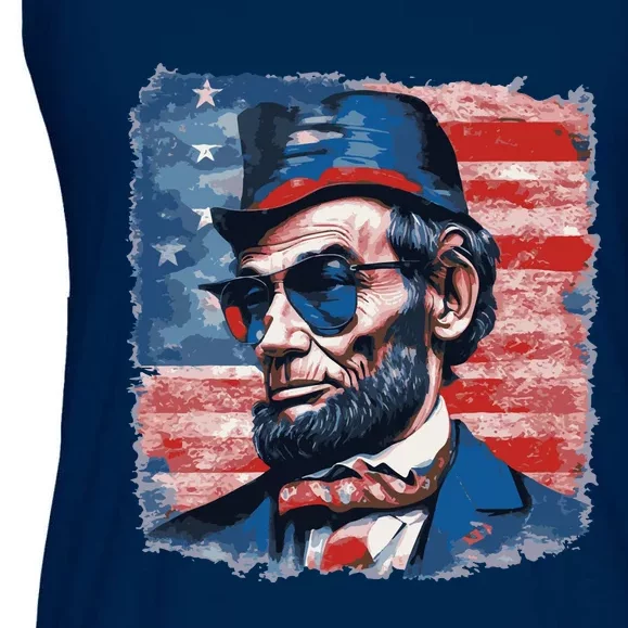 Abraham Lincoln Honest Abe Patriot Ladies Essential Flowy Tank