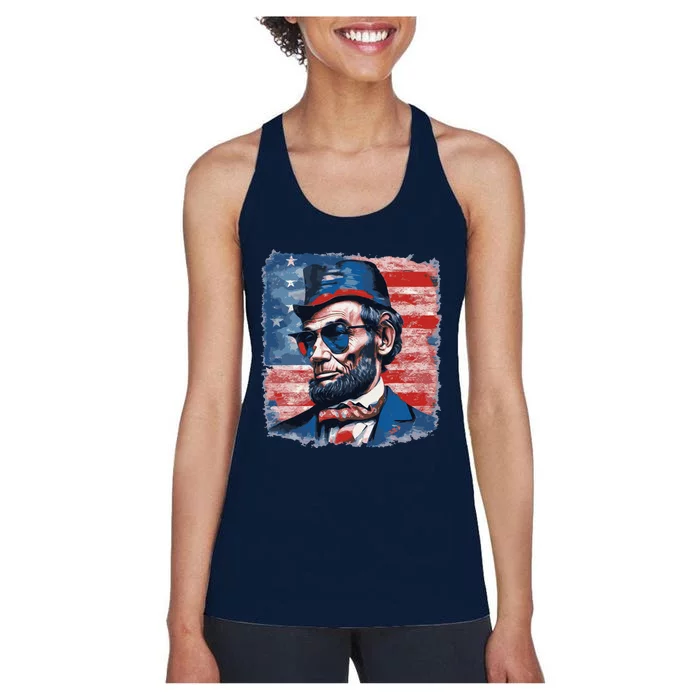 Abraham Lincoln Honest Abe Patriot Women's Racerback Tank