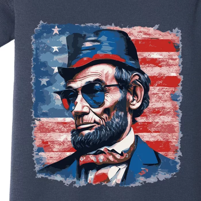 Abraham Lincoln Honest Abe Patriot Baby Bodysuit