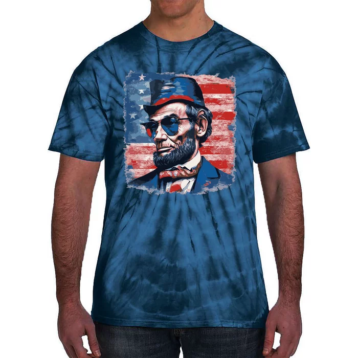 Abraham Lincoln Honest Abe Patriot Tie-Dye T-Shirt