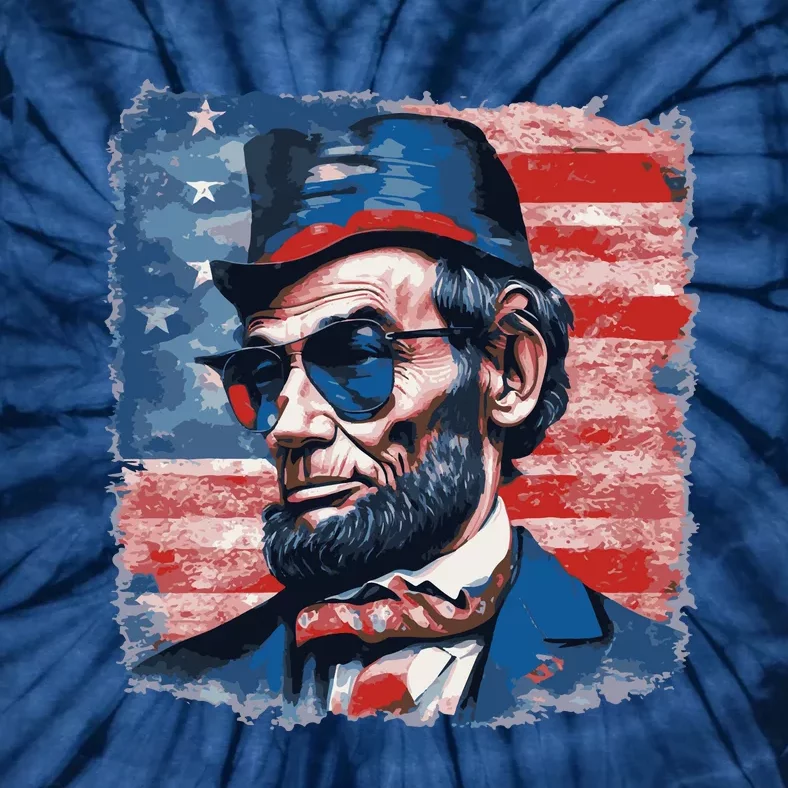 Abraham Lincoln Honest Abe Patriot Tie-Dye T-Shirt