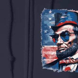 Abraham Lincoln Honest Abe Patriot Full Zip Hoodie