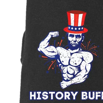 Abraham Lincoln History Buff Funny Weightlifting Workout Gym Doggie 3-End Fleece Hoodie