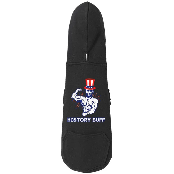 Abraham Lincoln History Buff Funny Weightlifting Workout Gym Doggie 3-End Fleece Hoodie