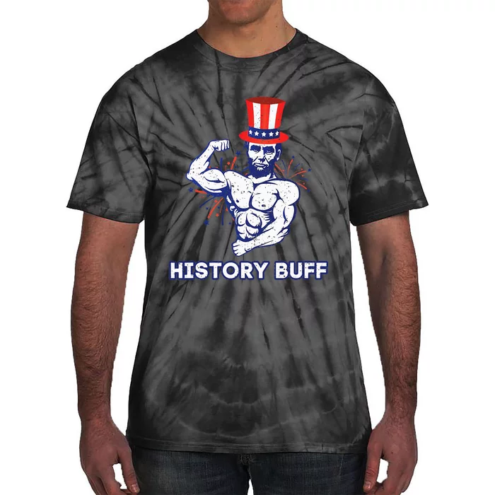 Abraham Lincoln History Buff Funny Weightlifting Workout Gym Tie-Dye T-Shirt