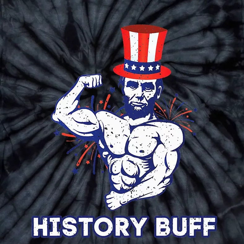 Abraham Lincoln History Buff Funny Weightlifting Workout Gym Tie-Dye T-Shirt