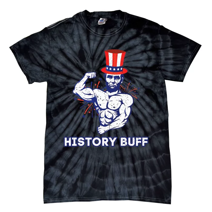 Abraham Lincoln History Buff Funny Weightlifting Workout Gym Tie-Dye T-Shirt