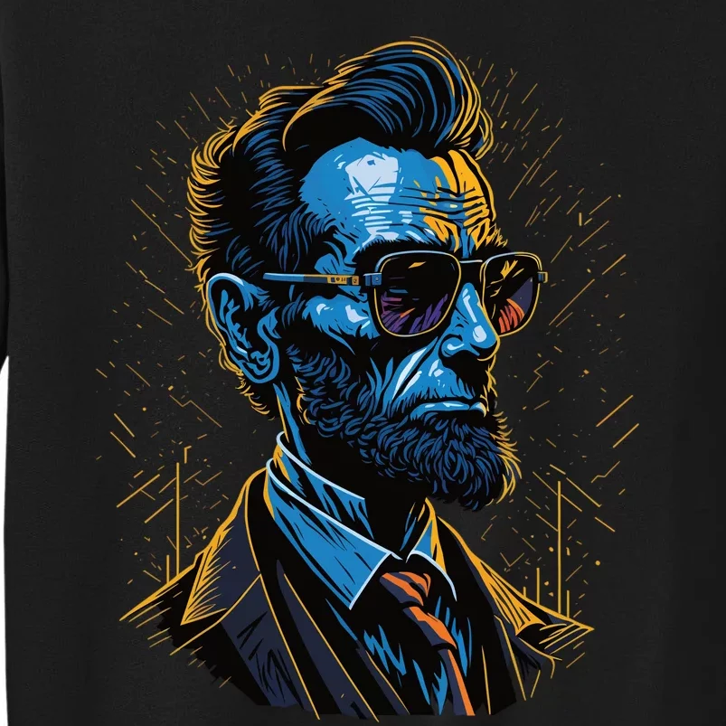 Abraham Lincoln Hip Graffiti Style Sweatshirt