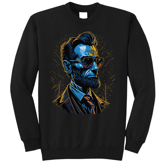 Abraham Lincoln Hip Graffiti Style Sweatshirt