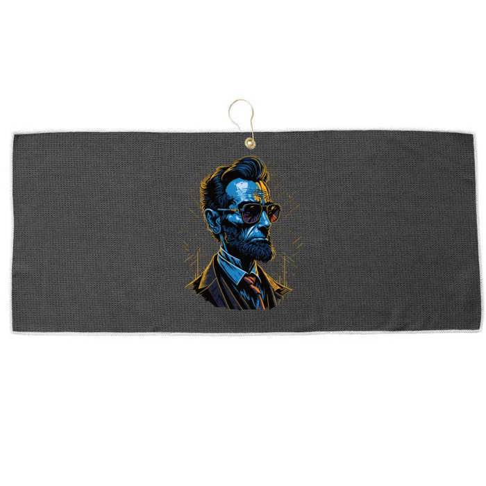 Abraham Lincoln Hip Graffiti Style Large Microfiber Waffle Golf Towel