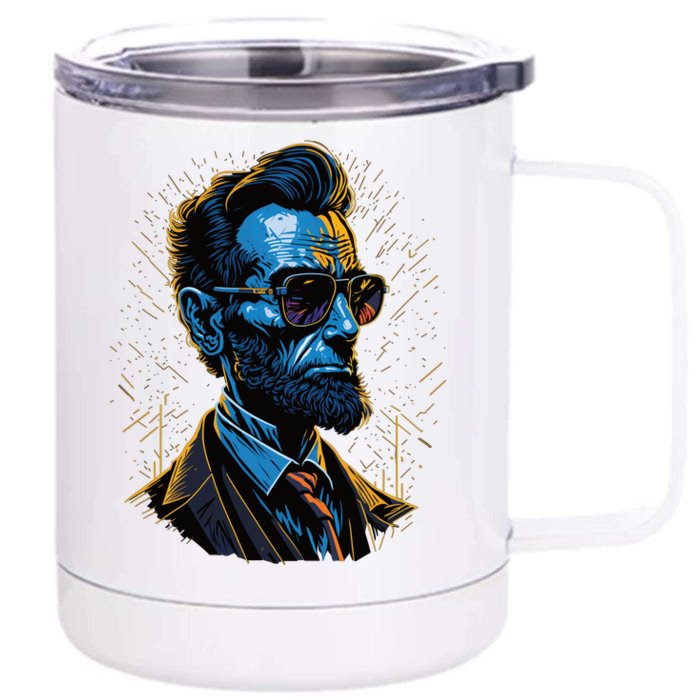 Abraham Lincoln Hip Graffiti Style Front & Back 12oz Stainless Steel Tumbler Cup