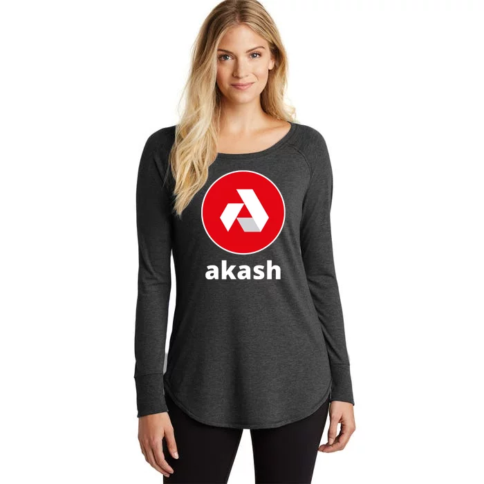 Akash Logo Hodl Akash Akash Network Crypto Akash Crypto Women's Perfect Tri Tunic Long Sleeve Shirt