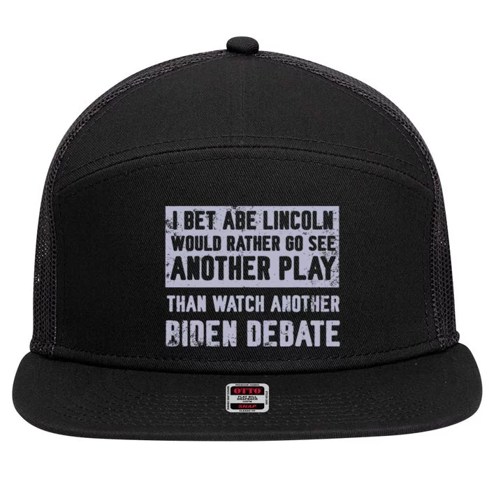 Abe Lincoln Humor Funny Quote 7 Panel Mesh Trucker Snapback Hat