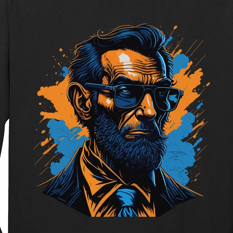 Abraham Lincoln Hipster Long Sleeve Shirt