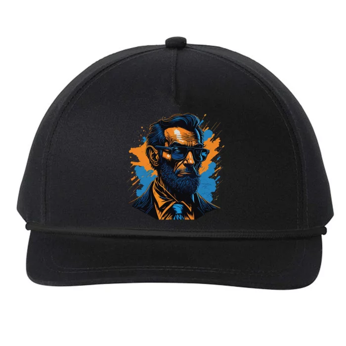 Abraham Lincoln Hipster Snapback Five-Panel Rope Hat