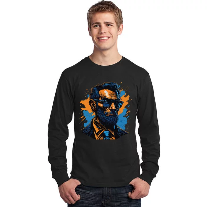 Abraham Lincoln Hipster Tall Long Sleeve T-Shirt