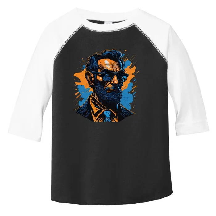 Abraham Lincoln Hipster Toddler Fine Jersey T-Shirt