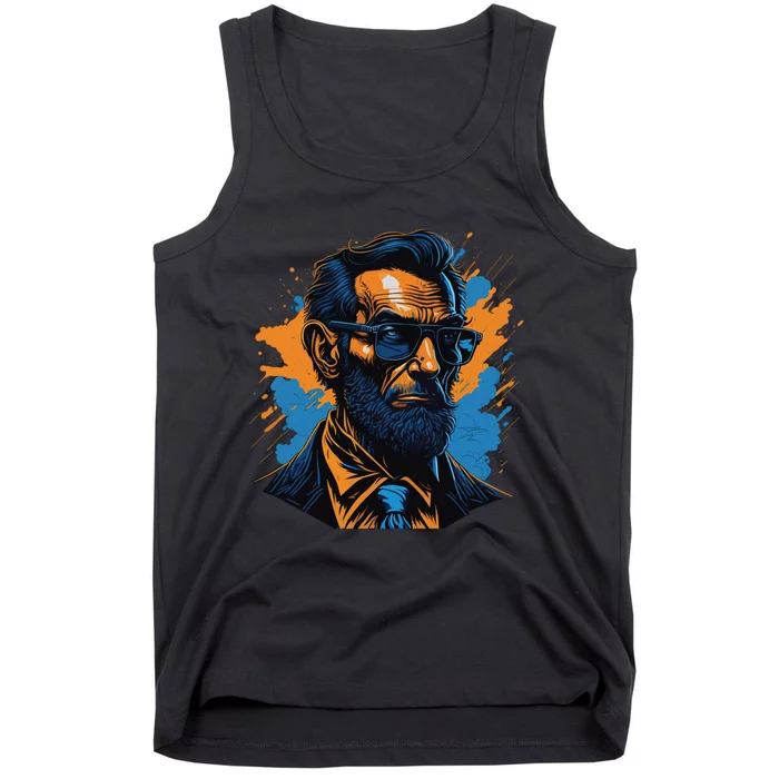 Abraham Lincoln Hipster Tank Top