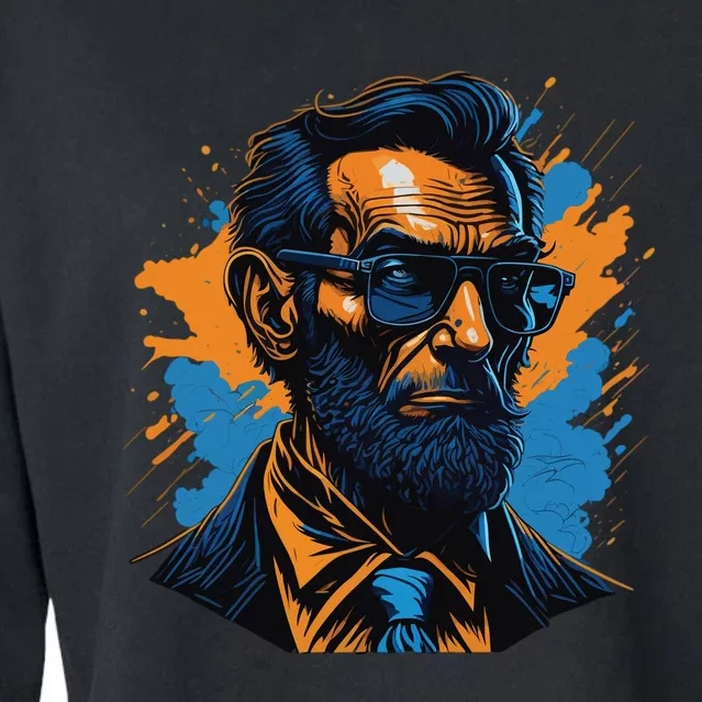 Abraham Lincoln Hipster Cropped Pullover Crew