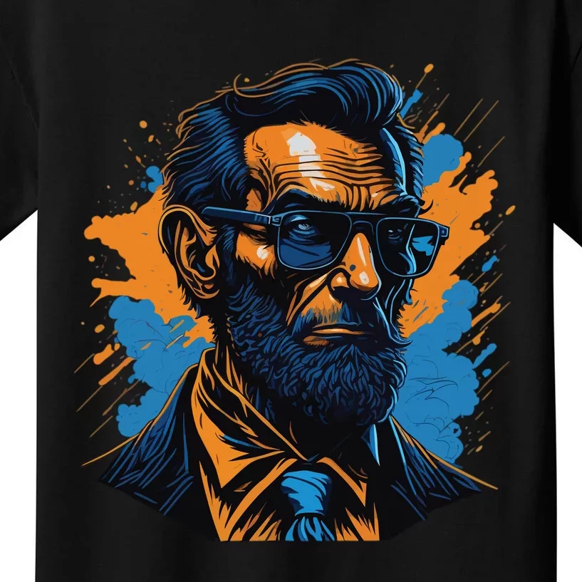 Abraham Lincoln Hipster Kids T-Shirt