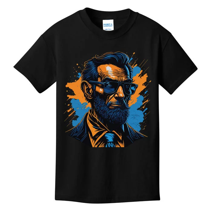 Abraham Lincoln Hipster Kids T-Shirt