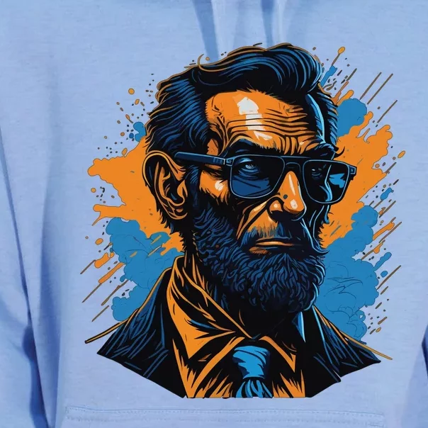 Abraham Lincoln Hipster Unisex Surf Hoodie