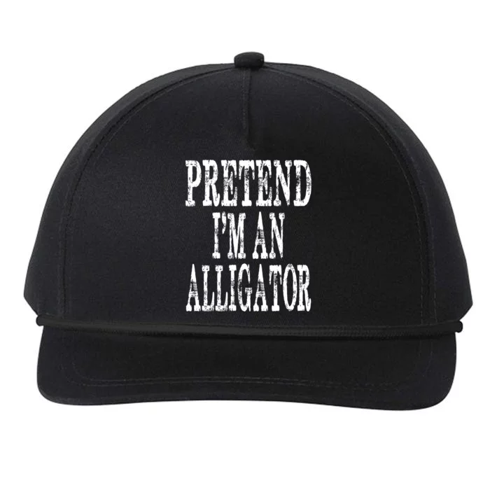 Alligator Lazy Halloween Costume Pretend Im An Alligator Snapback Five-Panel Rope Hat