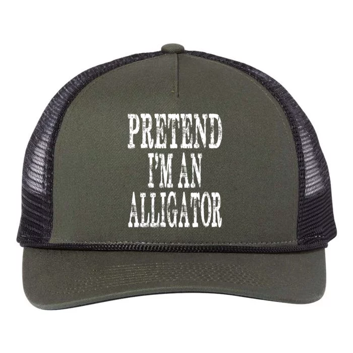 Alligator Lazy Halloween Costume Pretend Im An Alligator Retro Rope Trucker Hat Cap