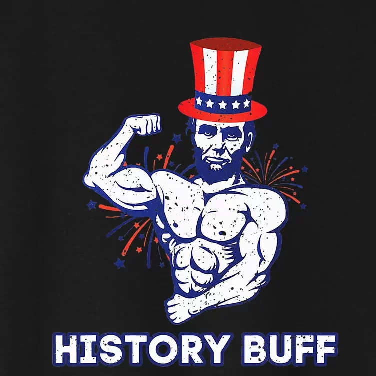 Abraham Lincoln History Buff Funny Weightlifting Workout Gym Women's Crop Top Tee