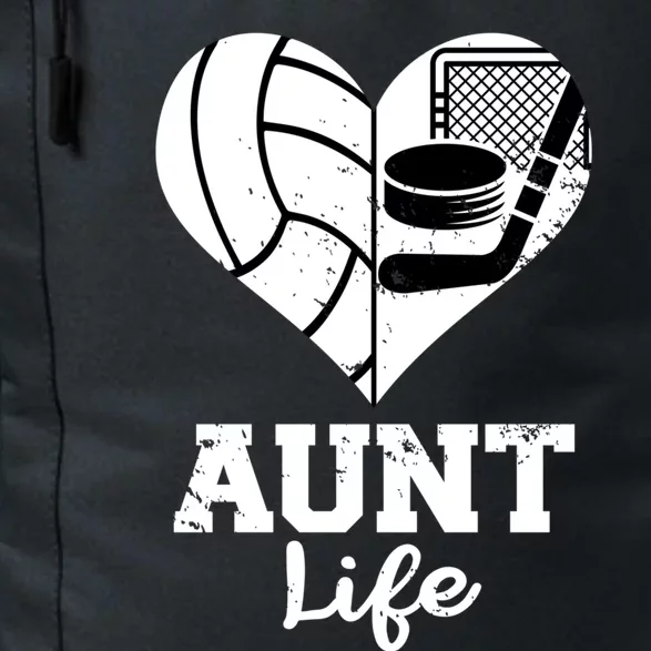 Aunt Life Heart Funny Volleyball Hockey Aunt Cute Gift Daily Commute Backpack