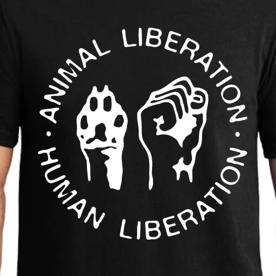 Animal Liberation Hu Liberation Vegan Activist Funny Gift Pajama Set