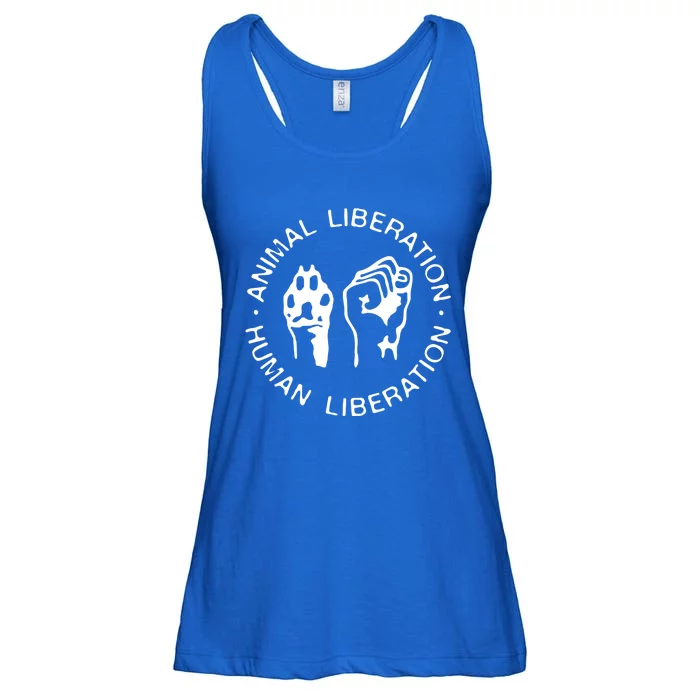 Animal Liberation Hu Liberation Vegan Activist Funny Gift Ladies Essential Flowy Tank