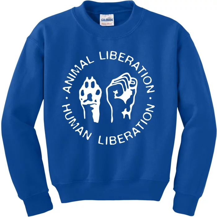 Animal Liberation Hu Liberation Vegan Activist Funny Gift Kids Sweatshirt